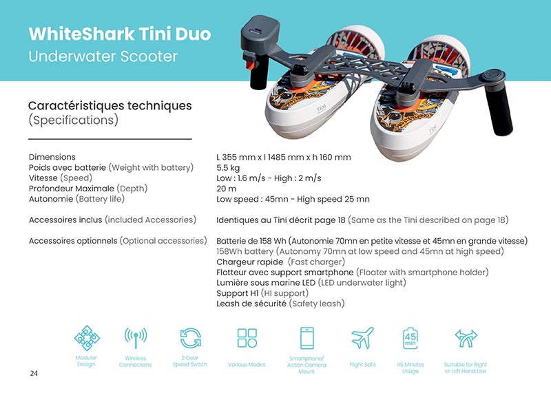 Brochure Sublue - scooters sous-marins